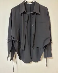 cullni 23-SS-014/ ジップフロントオープンカラーシャツ サイズ2
