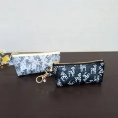 リバティ　ダルメシアンドッツ　ブラウン　カラビナポーチ キーホルダーカードケース リバティ ダルメシアンドッツ ブラウン カラビナポーチ キーホルダー
