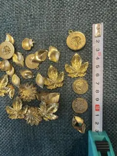 ゴールドチャーム 葉っぱ コイン シェル まとめ売り ハンドメイド素材