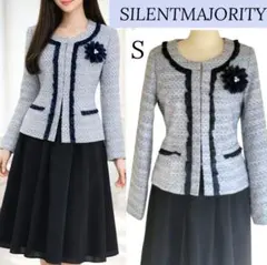 セレモニー　スーツ　ツイード　ジャケット　ネイビー　卒業　入学　フォーマル