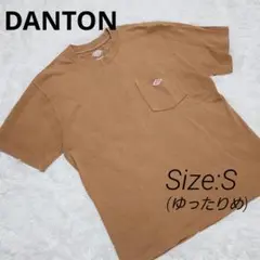 DANTON　ダントン Tシャツ ポケット　ゆったり　ブラウン　ロゴ　アウトドアのサムネイル