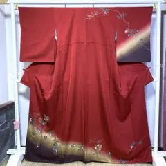 最終値下げ F-399 訪問着 京友禅 袷 菊 枝花 ぼかし 螺鈿箔 金銀彩
