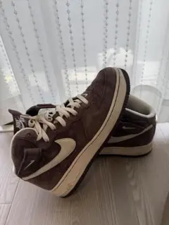 Nike Air Force 1 ハイカット ブラウン　27.5cm 箱無し