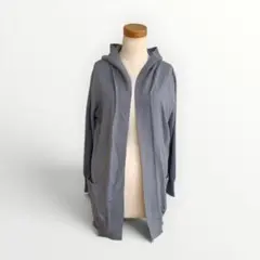 美品 ensuite✨️ロングカーディガン M フード付き 羽織り グレー