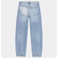タグ付き新品★ZARAのZ1975ダメージ加工バギーレースデニムパンツ★36 新作【ZARA】完売品 ザラ Z1975 ダメージ加工バギーレースデニムパンツ