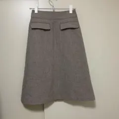 ナチュラルビューティーベーシック ウール フレアスカート XS