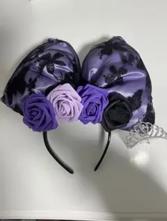 手作り 盛り髪リボン ティアラ付き