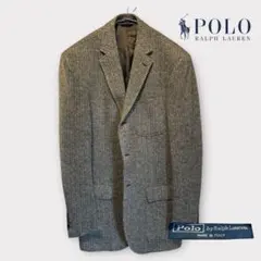 90s ポロ ラルフローレン テーラードジャケット イタリア製 ツイード 42