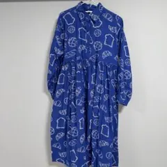 Fillilパン柄 長袖シャツワンピース