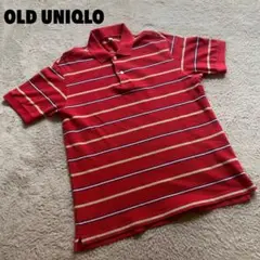 美品OLD UNIQLO オールドユニクロ 赤 ストライプ ポロシャツ 00s