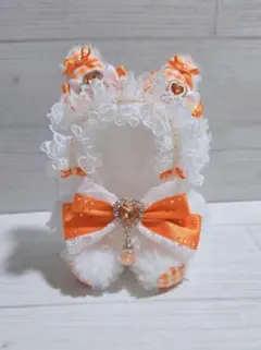 ぬい服 おすわり着ぐるみ ねこさん 11cm ちびぐるみ オレンジのサムネイル