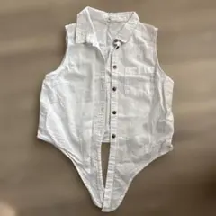H&M キッズ ノースリーブシャツ ホワイト 152cm