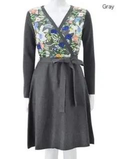 【芸能人着用】Chesty カシュクールワンピース 刺繍