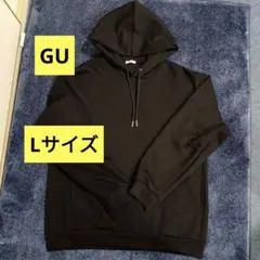 GU黒 フード付きパーカーL