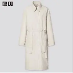 ユニクロユー　コットン　ロングコート　XL ナチュラル