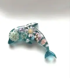 196.ハンドメイド レジン ヘアゴム イルカ 桜 - メルカリ