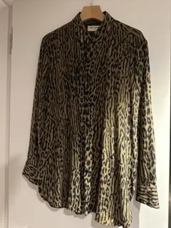 SAINT LAURENT レオパード柄 長袖シャツ 37のサムネイル