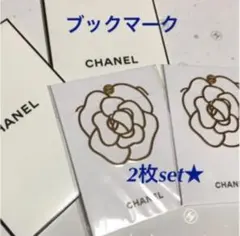【CHANEL】2枚/シャネルブックマーク★☆カメリア型