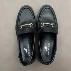 SHIPS JET BLUE クリアソールビットローファー27cmブラック