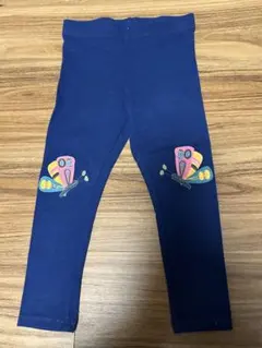 next ネイビーブルー 蝶刺繍 レギンス