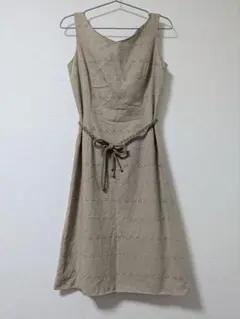 【古着】ノースリーブ / ワンピース / 花柄 / ベージュのサムネイル