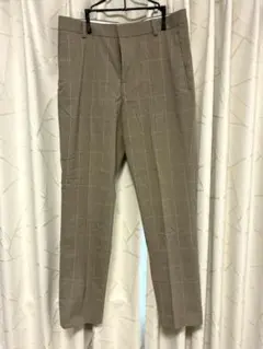 H&M スラックス ベージュ チェック柄　メンズ