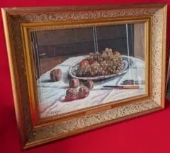 ボストン美術館 シスレイ 静物画「卓上の葡萄と胡桃」 複製品 証明書