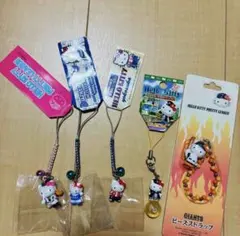ハローキティ 根付ストラップ　男装　スポーツ　5点セット