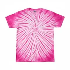 【古着】GILDAN タイダイ染め Tシャツ ピンク バックプ【388】