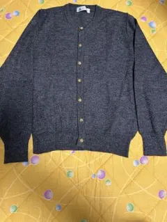 ダークグレー ニット カーディガン 長袖と半袖