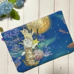 おとぎの国の猫と仲間たち ファスナーポーチ 裏地ラミネート | Mercari