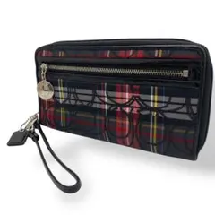 ✨美品 COACH コーチ 長財布 マルチカラー タータンチェック シグネチャー