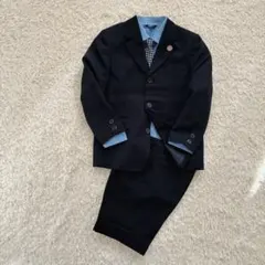 ベベ フォーマルスーツ4点セット ネイビー キッズフォーマル　130