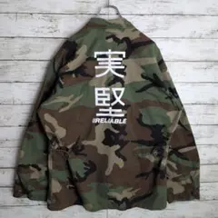 Military ミリタリー 迷彩 カモフラ 長袖シャツ バックプリント メンズ