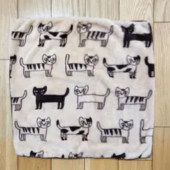 クッションカバー　猫　茶色
