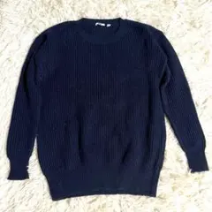 さ*ー様 UNIQLOユニクロ　リブ編み 長袖セーター　size L