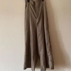 アースミュージックアンドエコロジー グレンチェック ワイドパンツ