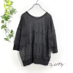 POUR Tres Femme ニット カットソー LL ドルマンスリーブ