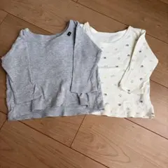 西松屋 あったか長袖肌着2枚セット 80㎝