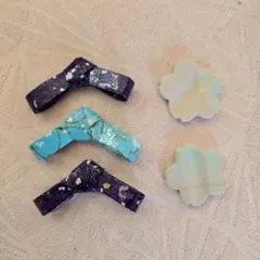 花形とL字型の箸置きセット 5個