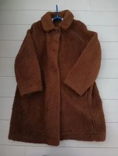 UNIQLOブラウン ボア ロングコート XL
