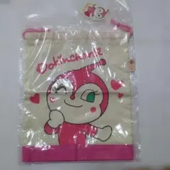 新品 アンパンマンこどもミュージアム限定 巾着 ドキン ちゃん　日本製　大サイズ