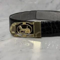 2019年✨HERMES 馬車ロゴ リバーシブル D刻印 ゴールド金具 ベルト