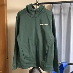値下げ✨PUMA ダークグリーン フルジップパーカー