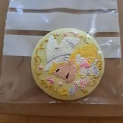 おジャ魔女どれみ刺繍缶バッジ　ハナちゃん