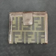 お値下げ！Fendi 二つ折り財布 ブラウン カモフラージュ