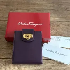 Salvatore Ferragamo 二つ折り財布 ガンチーニ ボルドーのサムネイル
