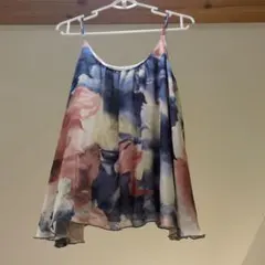 ムルーアキャミソールチュニック　水彩画風 花柄　おしゃれ　夏服のサムネイル
