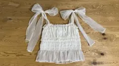 ホワイト フリル キャミソール SNIDEL