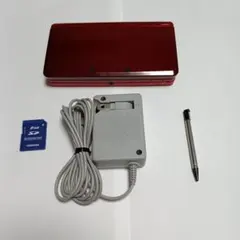 ニンテンドー3DS 本体 フレアレッド 動作品 充電器・SDカード付き